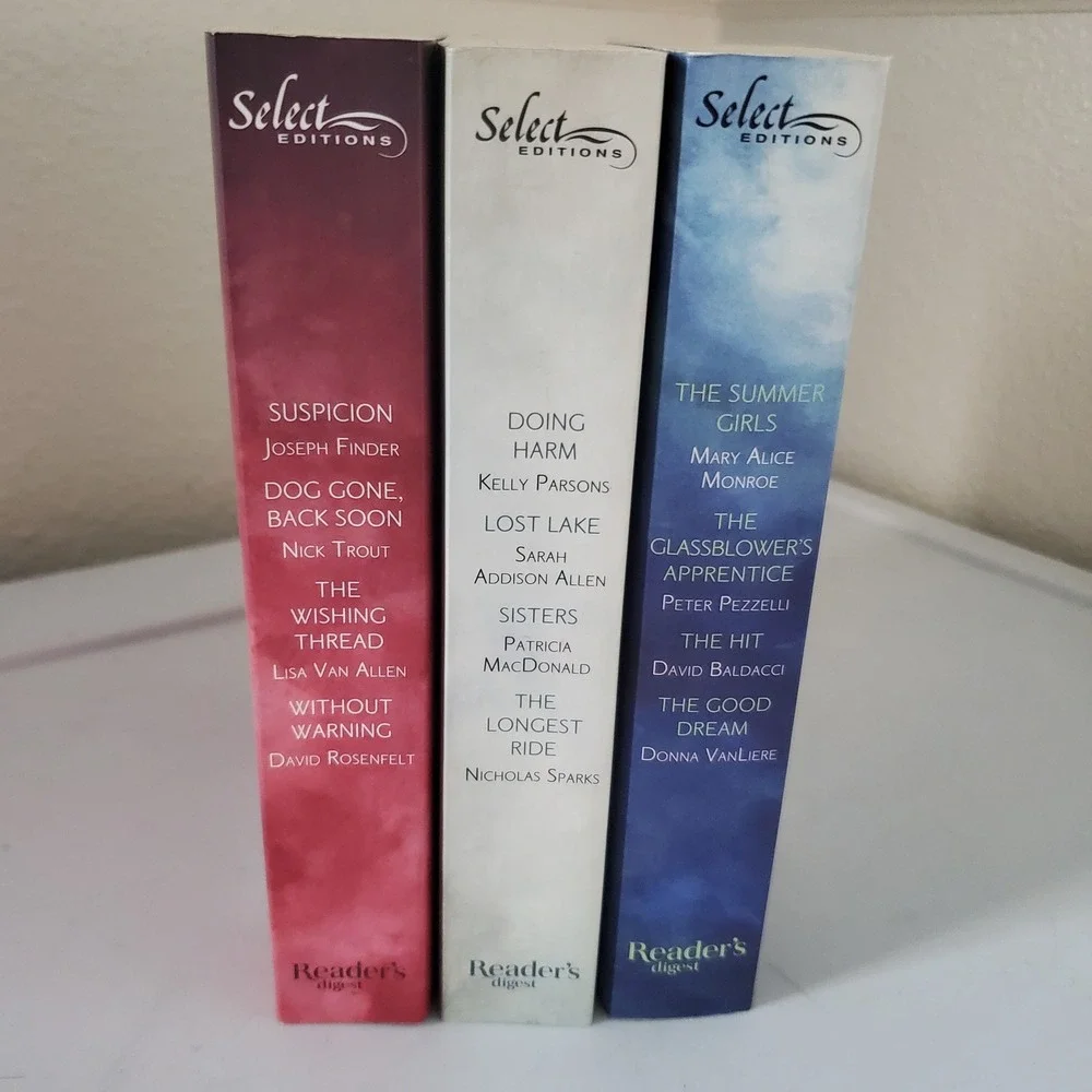 Readers Digest Select Editions Book Lot of 3 Nicholas Sparks David Baldacci 2014
